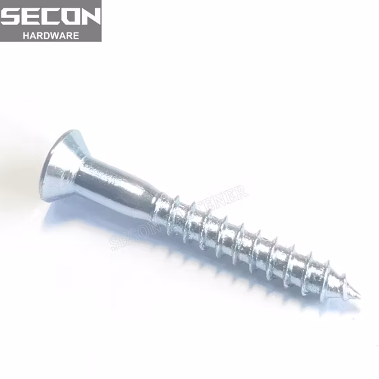 Vis de montre en Nickel blanc M4.5 * 32, fournisseur d'exportation de la Chine, vis à tête fraisée de couleur unie pour le bois