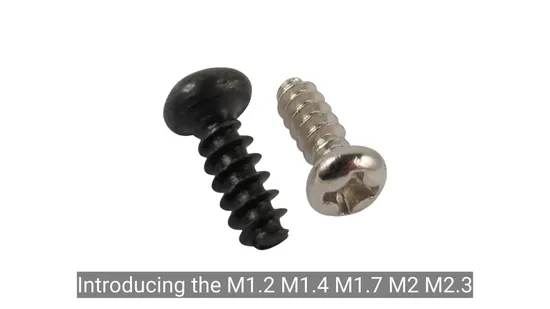 M1.2 M1.4 M1.7 M2 M2.3 Micro Cross Pan Head Flat End Self Tapping Screw for Plastic Camera Electronics Phone Watch Eyeglass Frame