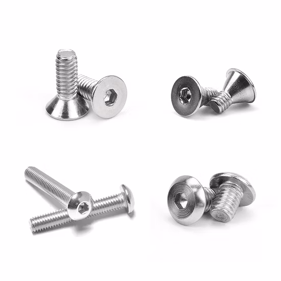 Vis à tête hexagonale en acier inoxydable Ss 304 316, filetage de Machine M3 M4 M5, vis à douille hexagonale